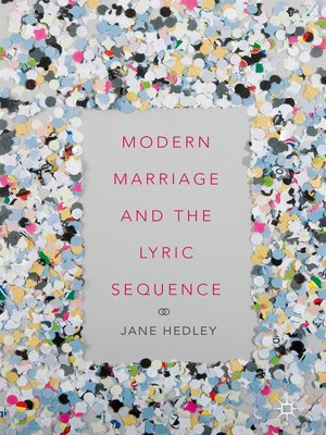 cover image of Modern Marriage and the Lyric Sequence